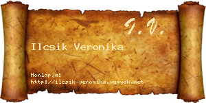 Ilcsik Veronika névjegykártya